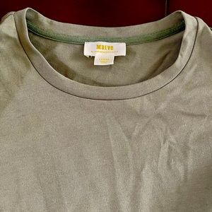 Sienfrieo 長袖シャツ M くすみグリーン ストライプ カラフル 胸ポケ ...